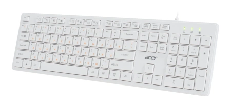 Клавиатура Acer OKW123 белый USB Multimedia (ZL.KBDEE.00D) кабель 1.5м