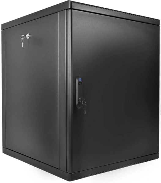 Шкаф коммутационный ЦМО (ШРН-М-15.500.1-9005) настенный 15U 600x520мм пер.дв.металл 130кг черный 456мм 23.94кг 180град. 745мм IP20 сталь