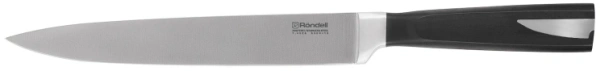Нож кухонный Rondell Cascara RD-686 стальной разделочный лезв.200мм прямая заточка черный блистер