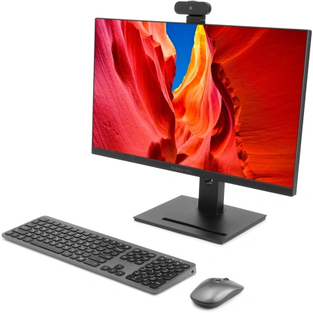 Моноблок Digma Pro Vision 23.8" Full HD Ryzen 7 5700U (1.8) 16Gb SSD512Gb RGr CR Windows 11 Pro Eth WiFi BT 90W клавиатура мышь Cam черный 1920x1080