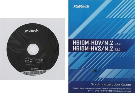 Материнская плата Asrock H610M-HVS/M.2 R2.0 Soc-1700 Intel H610 2xDDR4 mATX AC`97 8ch(7.1) GbLAN+VGA+HDMI
