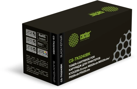 Картридж лазерный Cactus CS-TK5240BK TK-5240BK черный (4000стр.) для Kyocera Ecosys M5526cdn/M5526cdw/P5026cdn/P5026cdw