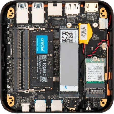 Неттоп IRU Tactio 525 Ryzen 9 6900HX (3.3) 32Gb SSD1Tb 680M Windows 11 Pro GbitEth WiFi BT 120W черный (2099147)