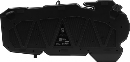 Клавиатура A4Tech Bloody B318 черный USB Multimedia for gamer LED (подставка для запястий) (B318) кабель 1.8м