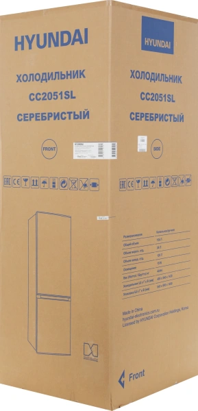 Холодильник Hyundai CC2051SL 2-хкамерн. серебристый