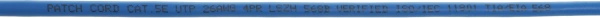 Патч-корд NTSS NTSS-PC-UTP-RJ45-5e-15.0-LSZH-BU UTP RJ-45 вил.-вилка RJ-45 кат.5E 15м синий LSZH 26AWG