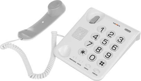 Телефон проводной Texet TX-262 серый
