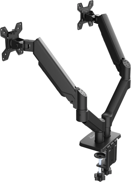 Кронштейн для мониторов ЖК Buro BU-M12 черный 17"-32" макс.10кг крепление к столешнице поворот и наклон