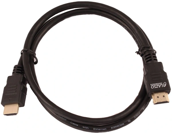 Кабель аудио-видео LAZSO WH-111 HDMI (m)/HDMI (m) 1м. позолоч.конт. черный (WH-111(1M))