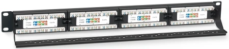 Патч-панель Cabeus PL-24-CAT.5E-DUAL 19" 1U 24xRJ45 кат.5E UTP