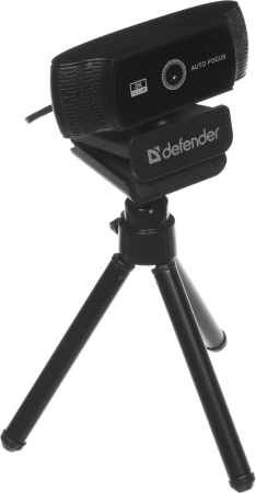 Камера Web Defender G-Lens 2590 черный 3.7Mpix (2160x1440) USB2.0 с микрофоном для ноутбука (63113)