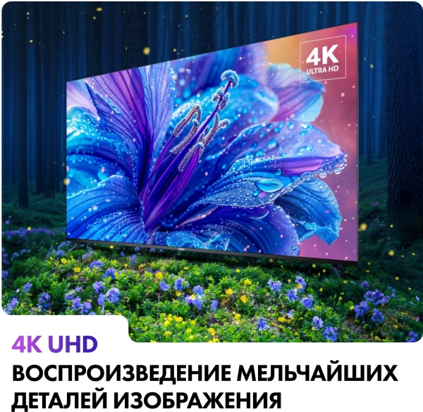Телевизор LED Haier 50" Smart TV S2 Frameless черный 4K Ultra HD 60Hz DVB-T DVB-T2 DVB-C DVB-S2 USB WiFi Smart TV (RUS)