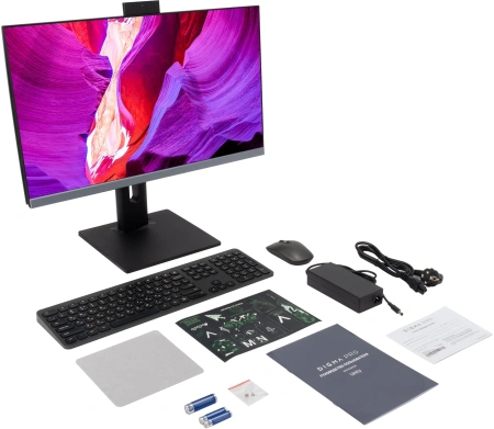 Моноблок Digma Pro Unity 23.8" Full HD i5 12400 (2.5) 16Gb SSD512Gb UHDG 730 CR Windows 11 Pro GbitEth WiFi BT 90W клавиатура мышь Cam серый/черный 1920x1080
