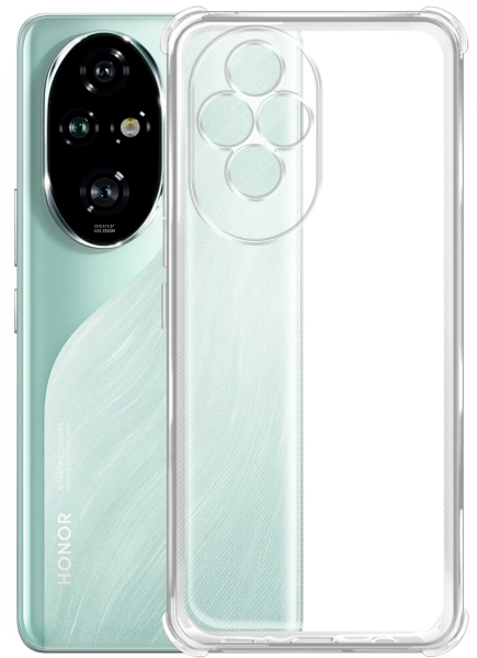 Чехол (клип-кейс) BoraSCO для Honor 200 Pro Bumper Case прозрачный (73616)