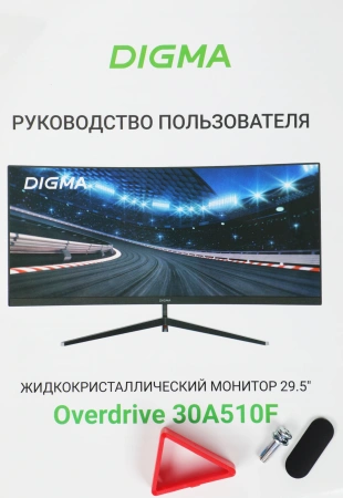 Монитор Digma 29.5" Overdrive 30A510F черный VA LED 1ms 21:9 HDMI матовая 300cd 178гр/178гр 2560x1080 200Hz DP 2K USB 4.3кг