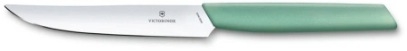 Нож кухонный Victorinox Swiss Modern (6.9006.1241) стальной столовый для стейка лезв.120мм прямая заточка мятный