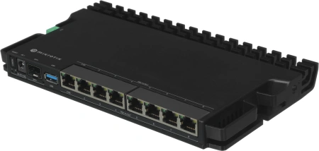 Маршрутизатор MikroTik RB5009UPr+S+IN 10/100/1000 компл.:устройство/крепления/адаптер черный