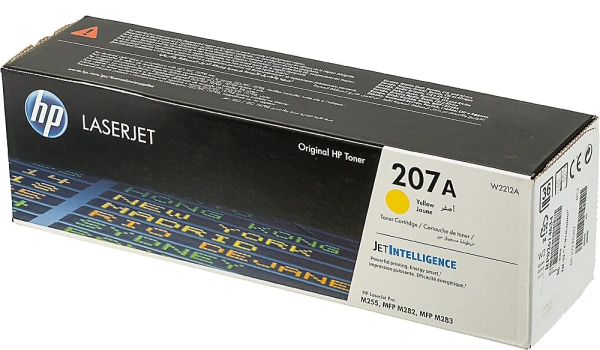 Картридж лазерный HP 207A W2212A желтый бар.в компл. (1250стр.) для HP M255/MFP M282/M283