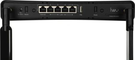 Роутер беспроводной MikroTik hAP ac3 (RBD53IG-5HACD2HND) AC1200 10/100/1000BASE-TX черный
