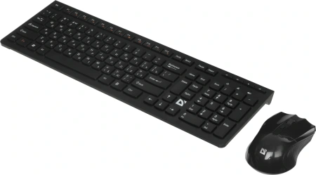 Клавиатура + мышь Defender Columbia C-775 клав:черный мышь:черный USB беспроводная slim Multimedia (45775)