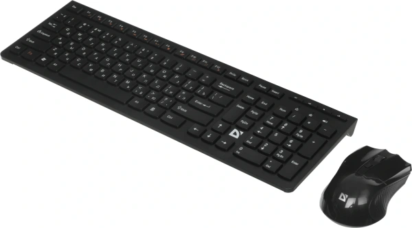 Клавиатура + мышь Defender Columbia C-775 клав:черный мышь:черный USB беспроводная slim Multimedia (45775)