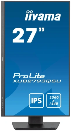 Монитор Iiyama 27" ProLite XUB2793QSU-B7 черный IPS LED 16:9 HDMI M/M матовая HAS Piv 300cd 178гр/178гр 2560x1440 100Hz DP 2K USB 5.6кг