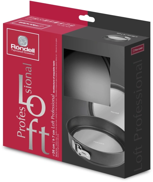 Форма для выпечки Rondell Loft Professional RDF-1511 кругл. d=26см сталь темно-серый
