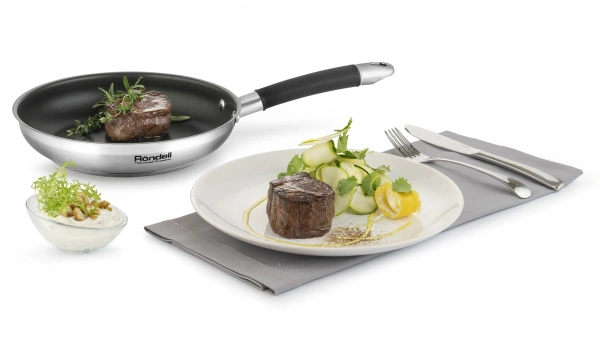 Сковорода Rondell Prime RDS-1678 круглая 28см покрытие: Eclipse ручка несъемная (без крышки) стальной