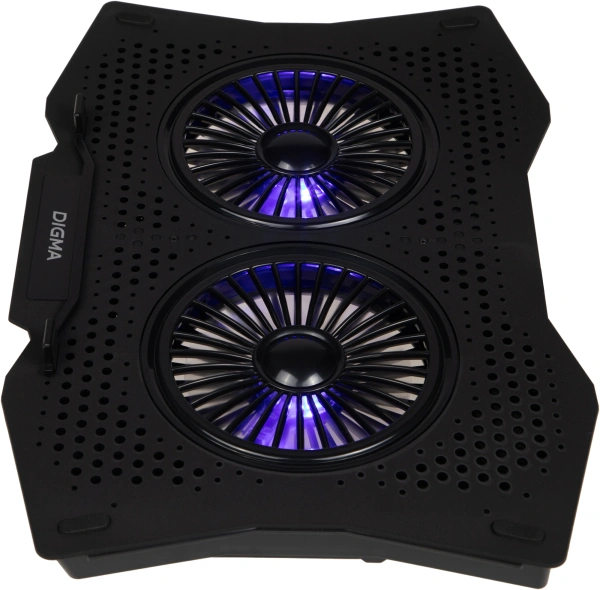 Подставка для ноутбука Digma D-NCP180-2x110 18" 410x280x34мм 20дБ 2xUSB 2x 110ммFAN 700г пластик ABS черный