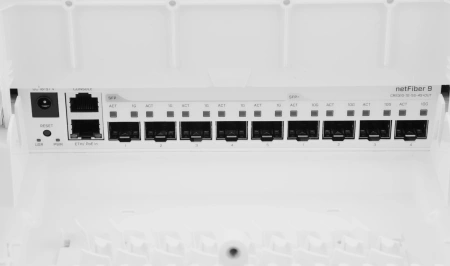 Коммутатор MikroTik NETFIBER 9 CRS310-1G-5S-4S+OUT (L3) 1x1Гбит/с 5SFP 4SFP+ 57W управляемый