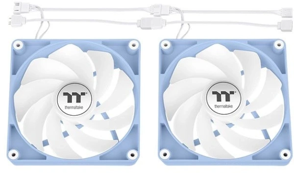 Вентилятор для корпуса Thermaltake CT120 Sync Hydrangea Reverse ARGB 120х120x25 голубой 4-pin 31.2дБ (упак.:2шт) (CL-F200-PL12BU-A) Ret