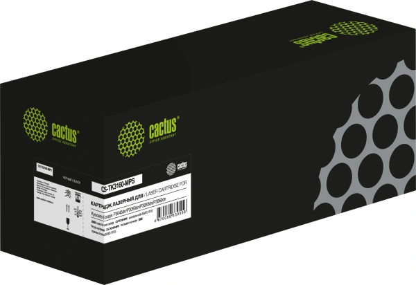 Картридж лазерный Cactus CS-TK3160-MPS TK-3160 черный (25000стр.) для Kyocera Ecosys P3045dn/P3050dn/P3055dn/P3060dn