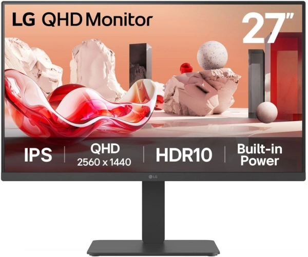 Монитор LG 27" 27BA45QB-B черный IPS LED 16:9 HDMI M/M матовая HAS Piv 1000:1 350cd 178гр/178гр 2560x1440 75Hz DP 2K 8.1кг