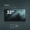 Телевизор LED BQ 32" 32FSF02B Frameless черный HD 60Hz DVB-T DVB-T2 DVB-C DVB-S2 USB WiFi Smart TV (RUS)