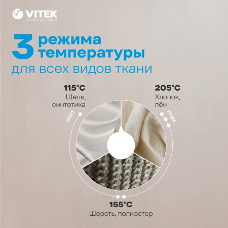 Утюг Vitek VT-8334 2600Вт черный/бирюзовый