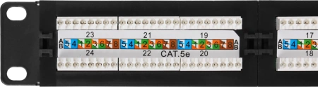 Патч-панель Lanmaster NM-PPU24C 19" 1U 24xRJ45 кат.5E UTP