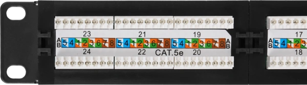 Патч-панель Lanmaster NM-PPU24C 19" 1U 24xRJ45 кат.5E UTP