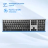Клавиатура Оклик 890S серый/черный USB slim Multimedia (1784239)