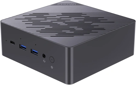 ПК Мини Chuwi AuBox Ryzen AI 9 365 (2) 32Gb SSD1Tb Radeon 880M Windows 11 Pro 2x2.5GbitEth WiFi BT 120W серебристый/черный