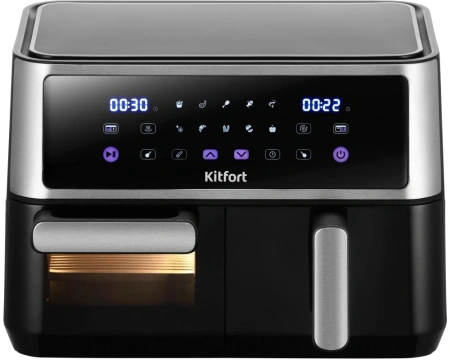 Аэрогриль Kitfort КТ-2256 11л 2850Вт черный/серебристый