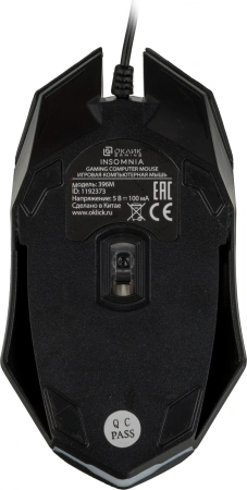 Мышь Оклик 396M INSOMNIA черный оптическая 1200dpi USB 3but (1192373)