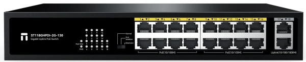 Коммутатор Netis ST118GHPDI-2G-130 16x100Мбит/с 2x1Гбит/с 16PoE 130W неуправляемый