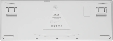 Клавиатура Acer OKW305 механическая белый USB for gamer LED (ZL.KBDCC.01W) кабель 1.8м