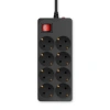 Сетевой фильтр Buro 800SH-3-B 3м (8 розеток) черный (коробка)