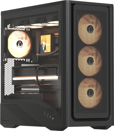 Корпус Formula Air Power G9 Duo черный без БП ATX 12x120mm 3x140mm 2xUSB3.0 audio bott PSU