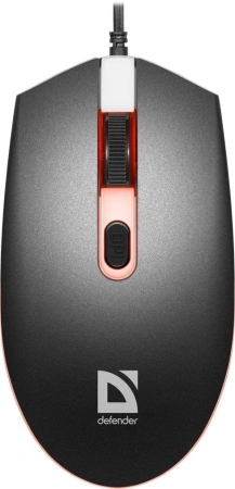 Мышь Defender Dot MB-986 черный оптическая 1600dpi USB 3but (52986)
