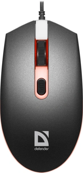 Мышь Defender Dot MB-986 черный оптическая 1600dpi USB 3but (52986)