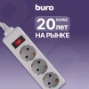 Сетевой фильтр Buro 300SL-5-G 5м (3 розетки) серый (пакет ПЭ)