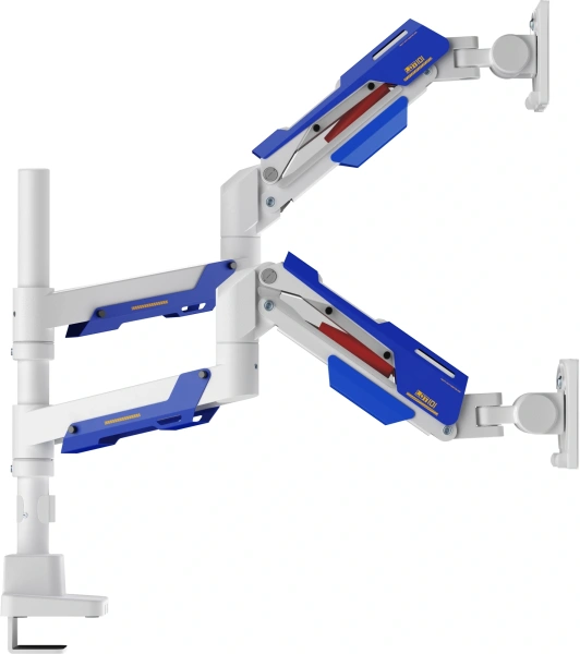 Кронштейн для мониторов Ultramounts UM744WB белый/синий 24"-57" макс.27кг крепление к столешнице поворот и наклон