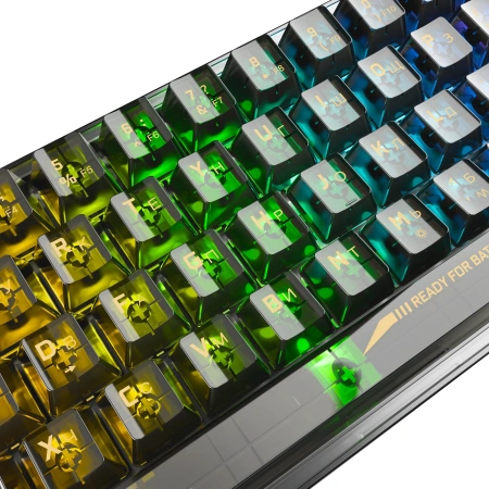 Клавиатура Redragon Fizz механическая прозрачный/черный USB Multimedia for gamer LED (71737) кабель 1.8м